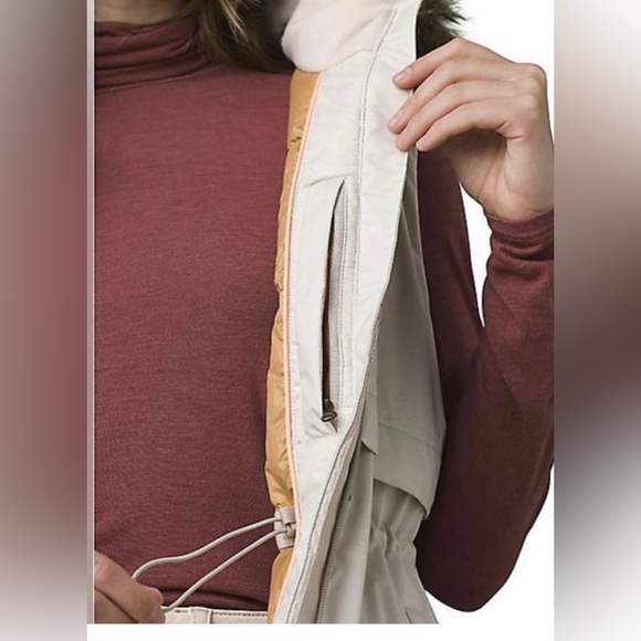 PrAna Banajaara Cream Hooded Vest with Faux Fur Trim - Picture 4 of 12